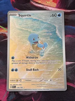 Pokemon TCG Squirtle 170/165 Scarlet & Violet 151 Full Art Holo - Image 1