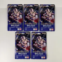 One Piece OP-14 The Azure Sea's Seven - Sleeved Booster Packs - Lot of 5 Sealed - Image 1