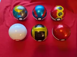 Pokemon Tcg Empty Pokeball Tins Card Storage Ultr Moon Repeat Ball x 6 Collect - Image 1