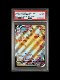 2023 POKEMON SWSH BLACK STAR PROMO #286 FULL ART/PIKACHU VMAX 💎PSA 8💎 - Image 1