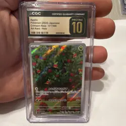 Pokemon Applin CGC Pristine 10 Art Rare Holo Japanese Card 077/066 Crimson Haze - Image 1