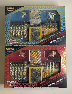 Pokemon Crown Zenith Shiny Zacian & Zamazenta Premium Figure Collection Box (2) - Image 1
