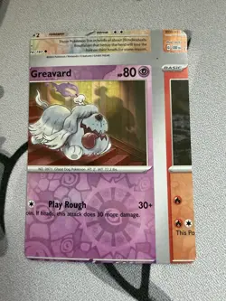 Pokemon TCG Reverse Holo Greavard Miscut Misprint Error Card NM - Image 1
