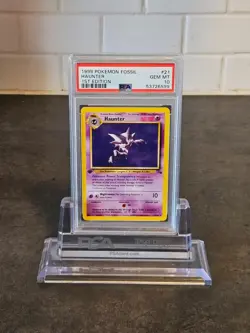 Haunter Pokemon 21/62 Fossil Regular - 1st Edition: PSA 10!! - Image 1