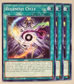 Yugioh! 3x Regenesis Cycle DUAD-EN063 Common 1st Ed NM - Image 1