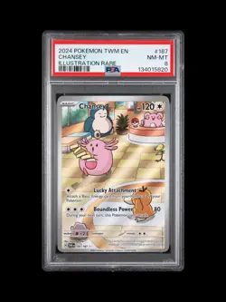 💎PSA 8💎 Chansey 187/167 Pokemon Twilight Masquerade Illustration Rare 2024 - Image 1