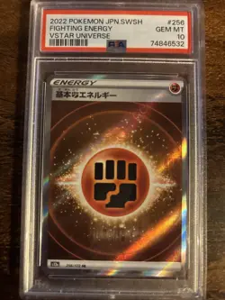 Fighting Energy SR 256/172 VSTAR Universe Japanese Pokemon TCG PSA 10 Gem Mint - Image 1