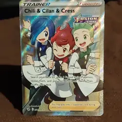 CHILI & CILAN & CRESS 258/264 Fusion Strike Full Art Ultra Rar-Mint Pack/Sleeved - Image 1