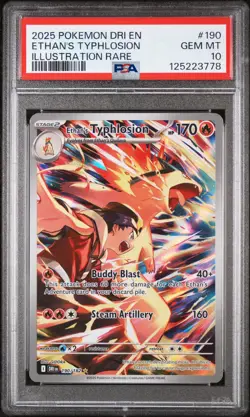 Pokemon 2025 Ethan's Typhlosion 190/182 Destined Rivals Illustration Rare Holo … - Image 1