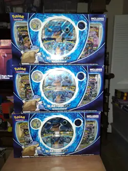 Lot Of 3 Pokemon Blastoise GX Premium Collection Boxes, Unified Minds, Celestial - Image 1