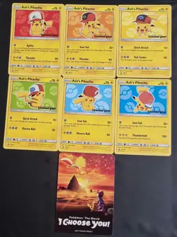 Ash's Pikachu SM Promo Full Set + Promo Card - RARE Pokemon - Image 1