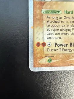 Pokemon Groudon TCG Holo Card Crystal Guardians 93/100 EX Rare HP - Image 2