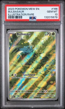 PSA 10 Bulbasaur Illustration Rare #166 2023 Pokemon Mew 151 136887740 - Image 1