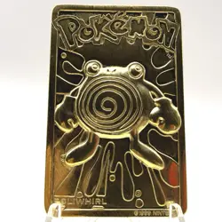 Pokemon 1999 23K Gold Plated Trading Card Burger King Promo #61 Poliwhirl - Image 3