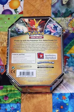Pokemon XY 2014 Delphox EX XY19 Card with Empty Kalos Power Tin - Image 2