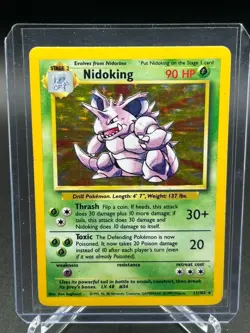 Pokemon TCG Nidoking Base Set 11/102 Holo Base Set MP Vintage - Image 1