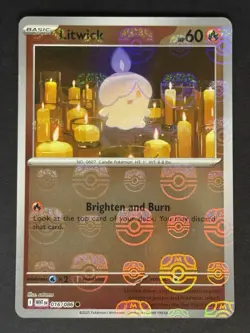 Litwick (Master Ball Pattern) 016/086 Sv: White Flare Pokemon Card TCG - Image 1