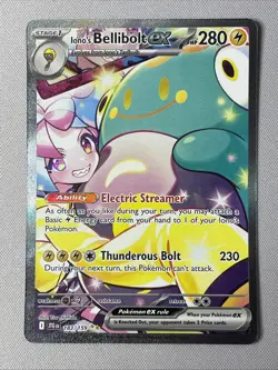 Iono's Bellibolt EX SIR 183/159 SV09 Pokemon TCG Card Journey Together NM - Image 1