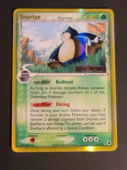 Snorlax (Delta Species) 10/101 Dragon Frontiers Reverse Holo Rare Pokemon TCG - Image 1