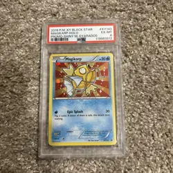 2016 Pokemon XY Black Star Promo Shiny Mega Gyarados #XY143 Magikarp Holo PSA 6 - Image 1