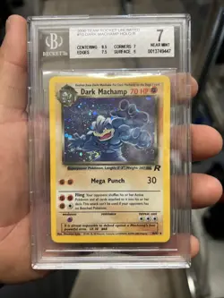 Pokemon Dark Machamp Team Rocket Gang Holo Card BGS 8.5 #10/82 - Image 1