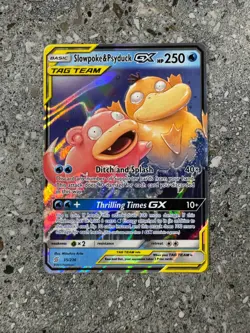 Pokemon TCG Cards Slowpoke & Psyduck GX 35/236 Unified Minds Ultra Rare Holo - Image 1