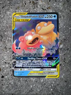 Pokemon TCG Cards Slowpoke & Psyduck GX 35/236 Unified Minds Ultra Rare Holo - Image 3