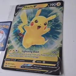 Oversized JUMBO Pikachu V SWSH198 Black Star Promo pokemon Card Holo Rare - Image 2