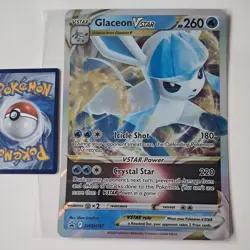 Oversized JUMBO Glaceon Vstar SWSH197 Black Star Promo Holo Rare pokemon Card - Image 1