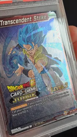 PSA 9 Mint Transcendent Strike Gogeta Level 2 Judge Promo Card Dragon Ball Super - Image 2