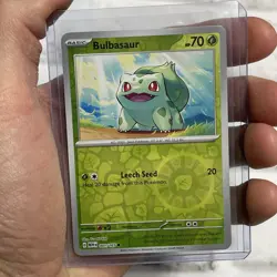 Bulbasaur Reverse Holo 001/165 Scarlet & Violet 151 Pokemon NM/MT Pack Fresh TCG - Image 1