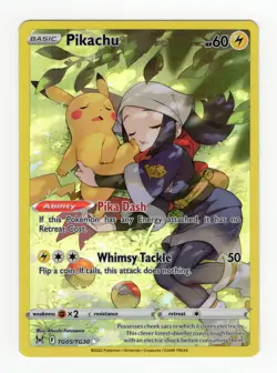 Pikachu TG05/TG30 Ultra Rare Pokemon TCG Lost Origin Trainer Gallery NM - Image 1