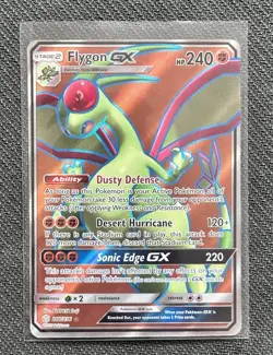 Flygon GX Full Art Ultra Rare 218/236 Sun & Moon Cosmic Eclipse Pokemon TCG NM - Image 1