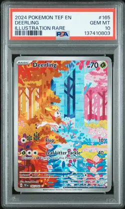 2024 POKEMON TEF EN-TEMPORAL FORCES ILLUSTRATION RARE #165 DEERLING PSA 10 - Image 1