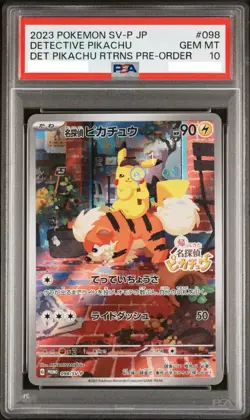 PSA 10 GM Pokemon Pikachu 098/SV-P Detective Pikachu Returns Promo Japanese - Image 1