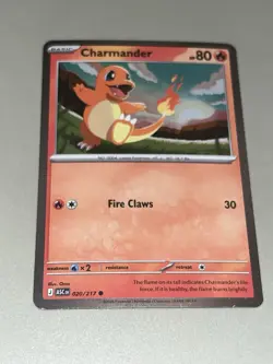 Pokemon TCG Mega evolutions Ascended Heroes Charmander 20/217 Cosmo Holo Promo - Image 1