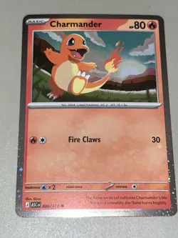Pokemon TCG Mega evolutions Ascended Heroes Charmander 20/217 Cosmo Holo Promo - Image 3