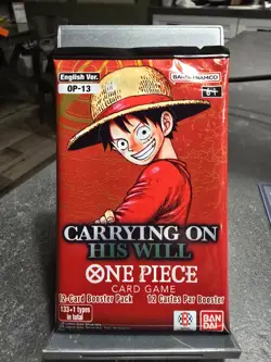One Piece Card Game OP-13 Carrying On His Will Booster Pack (English) New Sealed - Image 1