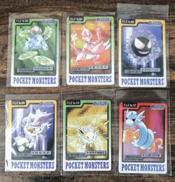 Set 6 Bandai Pokemon Card Carddass Ivysaur Gengar Charmeleon Gastly Jolteo...... - Image 1