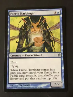 Faerie Harbinger X1 Lorwyn Ex Condition See Pics Front Back - Image 1