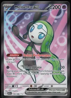 Meloetta ex 159/086 Ultra Rare Black Bolt Pokemon - Image 1