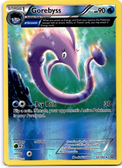 Pokemon TCG Gorebyss Alpha 52/160 XY Primal Clash Reverse Holo Lightly Played - Image 1