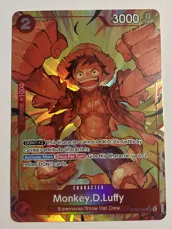 One Piece CCG Monkey.D.Luffy OP01-024 Foil NM English Alt Art SR - Image 1