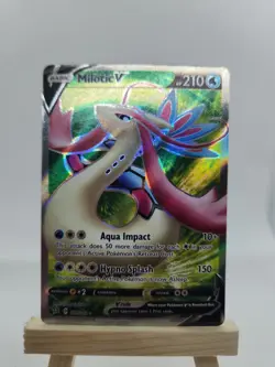 Pokemon Milotic V 179/192 Ultra Rare Full Art Holo Rebel Clash TCG Card - Image 1