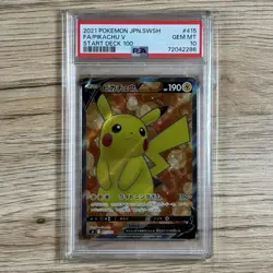 PSA 10 Pikachu V 415/414 SI Start Deck 100 Pokemon Card Japanese TCG 2021 - Image 1