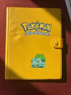 Pokemon 1999 Yellow Bulbasaur 4 Pocket Binder Vintage Rare - Image 1