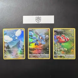 Pokemon TCG - Galarian Gallery Lot (3) - Swablu, Riolu, Paras - Ultra Rare - NM - Image 1
