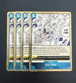 One Piece | Ice Time EB04-028 R Foil Playset (x4) - The Azure Sea's Seven NM - Image 1