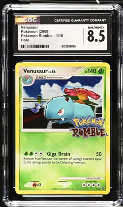 CGC 8.5 Venusaur 1/16 Holo 2009 Pokemon Rumble Pokemon Card - Image 1