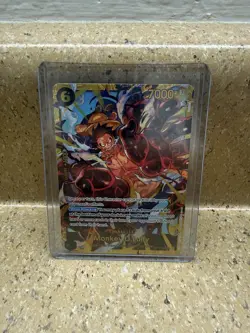 One Piece CCG: Monkey.D.Luffy OP10-118 SEC Royal Blood English Holo Foil NM Card - Image 1